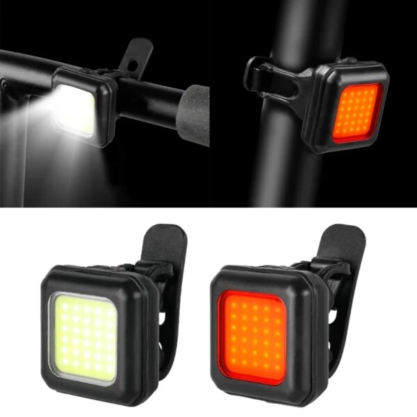 Luz LED impermeable para cabeza de bicicleta, lámpara trasera delantera para ciclismo, luz delantera recargable para bicicleta, luz trasera, faro LED para bicicletas