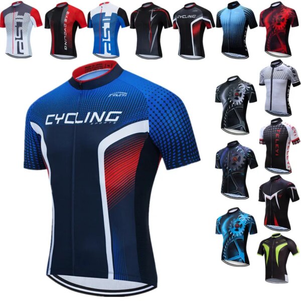 Weimostar-Camiseta de ciclismo azul para hombre, ropa de equipo profesional para bicicleta de montaña, transpirable, antisudor, Maillot, 2023