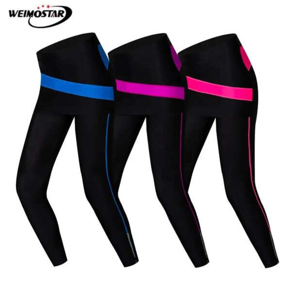 Weimostar-pantalones de ciclismo con relleno de Gel 4D para mujer, pantalones ajustados para ciclismo de montaña, equipo profesional, pantalones de ciclismo para descenso