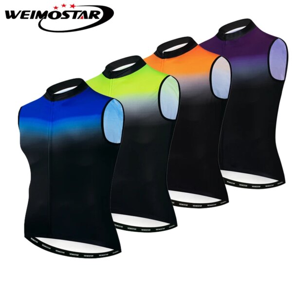 Weimostar-Chaleco de ciclismo para hombre y mujer, chaleco para correr, ropa reflectante para bicicleta de montaña, chaqueta de ciclismo sin mangas, Coolmax Ciclsimo