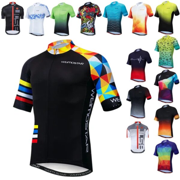 Weimostar camiseta de Ciclismo profesional hombres de manga corta de verano camisetas para bicicleta de montaña camisetas de bicicleta de carretera ropa de Ciclismo Maillot Ciclismo