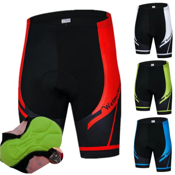 Weimostar pantalones cortos de ciclismo acolchados de Gel 4D a prueba de golpes para hombre y mujer, pantalones cortos para bicicleta de montaña, pantalones cortos de verano para bicicleta de carretera, medias bermudas para ciclismo