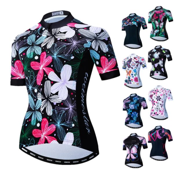 Weimostar-Camiseta de Ciclismo para mujer, camiseta de manga corta para bicicleta de montaña, ropa de Ciclismo de equipo profesional, Maillot, Camisa de Ciclismo