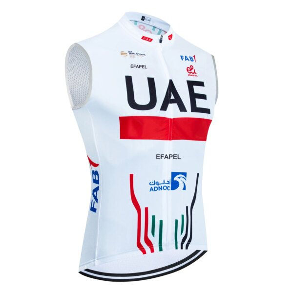 Blanco UAE Ciclismo Jersey equipo Pro Bike chaleco 2024 moda hombres mujeres Ropa Ciclismo sin mangas Bicycl Maillot camiseta