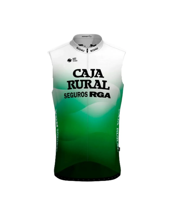 A prueba de viento 2024 Caja Rural - Seguros RGA Team Chaleco de Ciclismo sin mangas Gilet Mtb ropa bicicleta Maillot Ciclismo