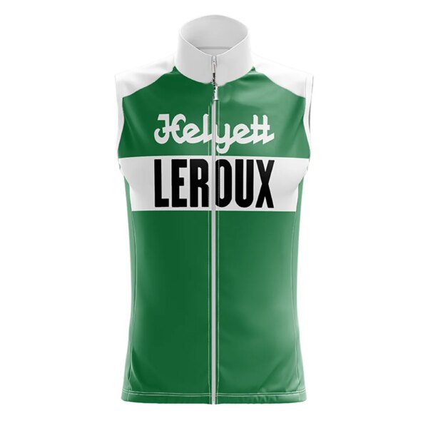 A prueba de viento HELYETT LEROUX equipo RETRO clásico sin mangas Ciclismo chaqueta chaleco Mtb ropa bicicleta Maillot Ciclismo