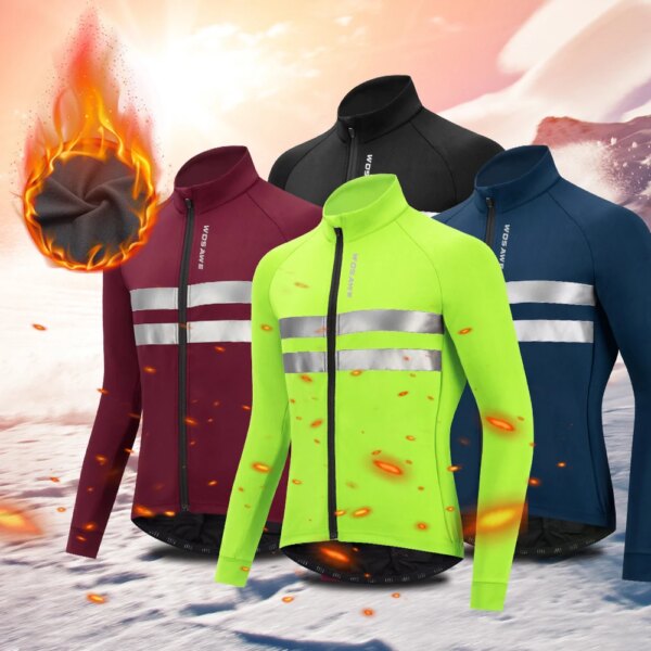 Chaqueta de Jersey de bicicleta de invierno para hombre y mujer, abrigo largo térmico de lana para bicicleta de montaña, ropa de ciclismo, pesca, senderismo, 2022