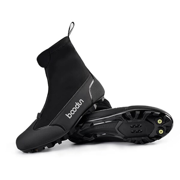 Botas de invierno para bicicleta de montaña, de nailon para exterior, cálidas, reflectantes, a prueba de viento, para entusiastas del ciclismo de montaña, más seguras para montar por la noche