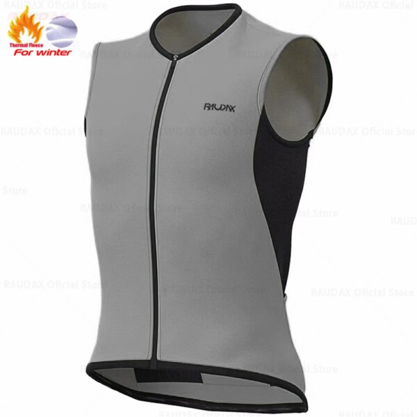 Chalecos térmicos de lana para ciclismo, chaleco de ciclismo sin mangas Unisex, ropa para bicicleta de montaña y carretera, Jersey cálido para invierno