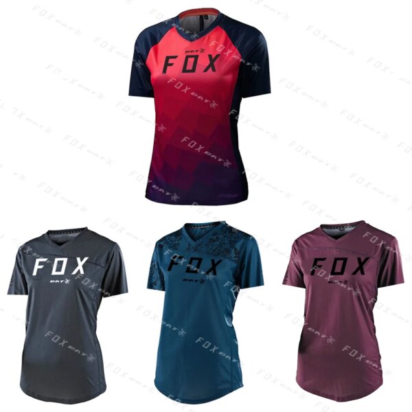 Mujer ciclismo Jersey para descensos Motocross montaña Enduro bicicleta ropa Bat Fox bicicleta de montaña camisetas MTB Offroad DH MTB camisetas