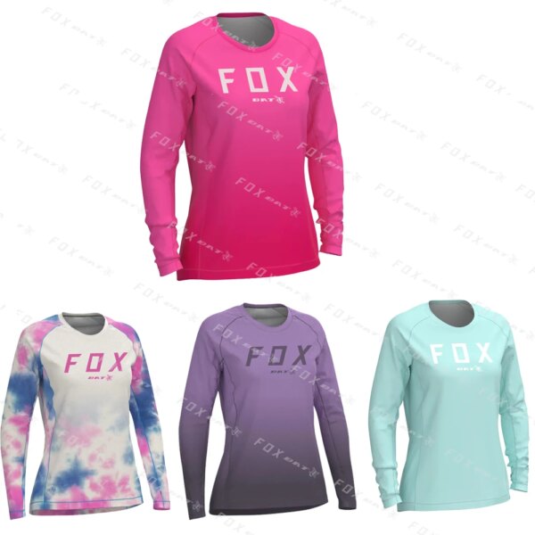 Mujer ciclismo Jersey Motocross montaña Enduro bicicleta ropa Bat Fox Downhill bicicleta de montaña camisetas MTB Offroad DH ciclismo sudaderas