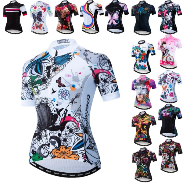 Camiseta de Ciclismo para mujer, ropa de Ciclismo de verano, Maillot de manga corta para Ciclismo de montaña, camisetas de secado rápido