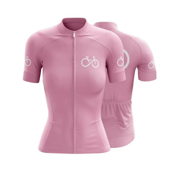 Jersey de ciclismo sencillo y elegante para mujer, ropa de carreras para equipo de bicicleta, camisa colorida de manga corta de secado rápido para montar en bicicleta