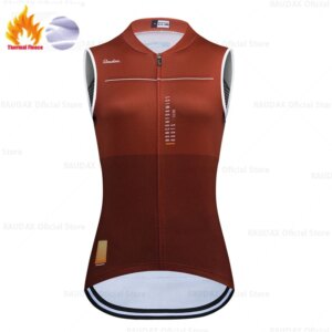 Ropa de ciclismo de invierno para mujer, chaleco de ciclismo sin mangas, equipo deportivo de montaña, Jersey de bicicleta, chaquetas térmicas, ropa de ciclismo de lana cálida