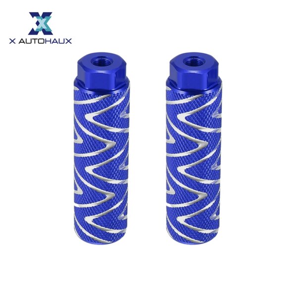 X Autohaux 1 par de apoyapiés traseros de eje reposapiés universales de aleación de aluminio para pedales de bicicleta BMX MTB 3/8\