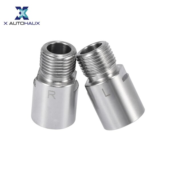 X Autohaux 1 par de adaptadores extensores de pedal de bicicleta izquierdo y derecho en tono plateado, espaciador de pedal extendido apto para pedales roscados de 9/16 pulgadas