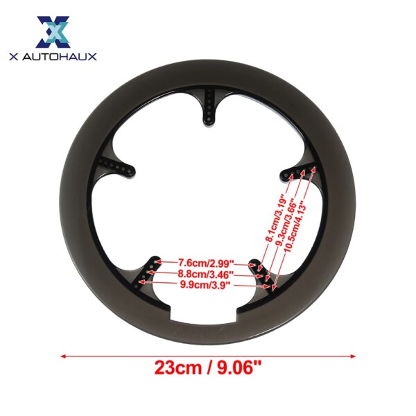 X Autohaux 52 53 56 dientes plástico bicicleta bielas cadena rueda cubierta protector piñón protección negro claro