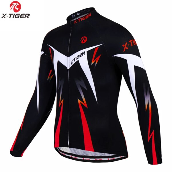 X-TIGER otoño ciclismo Jerseys bicicleta manga larga MTB bicicleta ciclismo ropa al aire libre ropa deportiva MTB hombres ciclismo ropa
