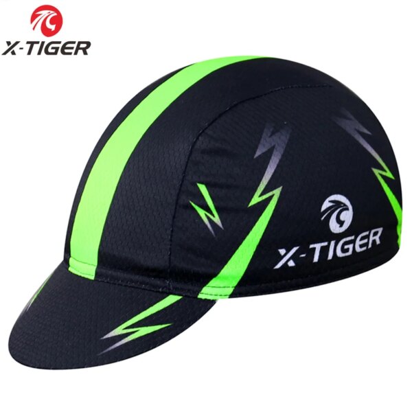 X-TIGER verde brillante para deportes al aire libre, diadema para bicicleta de montaña, gorros para ciclismo 100% de poliéster, Bandana, gorra de ciclismo profesional