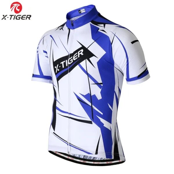 Camiseta de ciclismo X-TIGER para hombre, ropa para bicicleta de montaña, ropa de secado rápido para bicicleta de montaña, uniforme, ropa de ciclismo transpirable