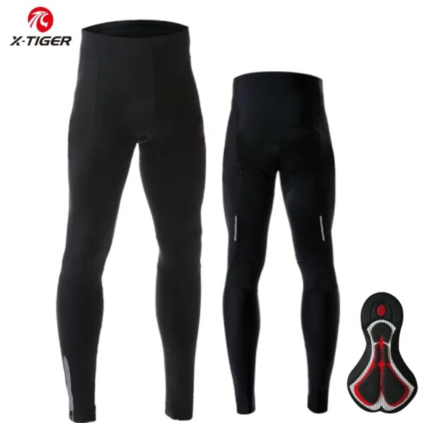 Pantalones de ciclismo X-TIGER para hombre, pantalones con pechera para bicicleta de montaña transpirables de primavera, pantalones largos con pechera para bicicleta de montaña de otoño, medias para ciclismo