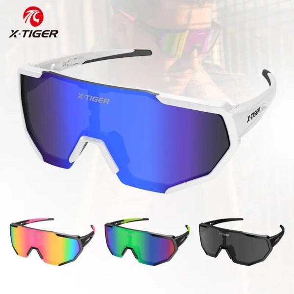 X-TIGER gafas polarizadas para ciclismo UV400 gafas protectoras para deportes al aire libre MTB PC equipo de ciclismo