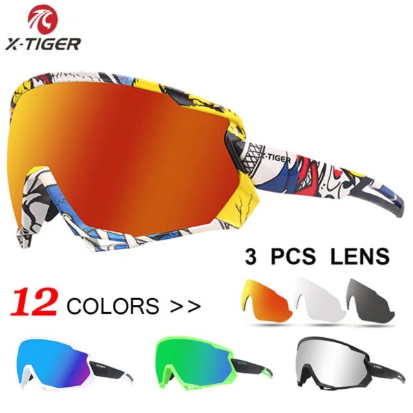 X-TIGER gafas de sol para ciclismo, gafas polarizadas para deportes de ciclismo, gafas para bicicleta para montaña, gafas para ciclismo para hombres y mujeres