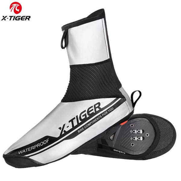 X-TIGER-cubiertas reflectantes para calzado de ciclismo para hombre, protectores de calzado impermeables a prueba de viento para ciclismo de montaña o de carretera, para invierno