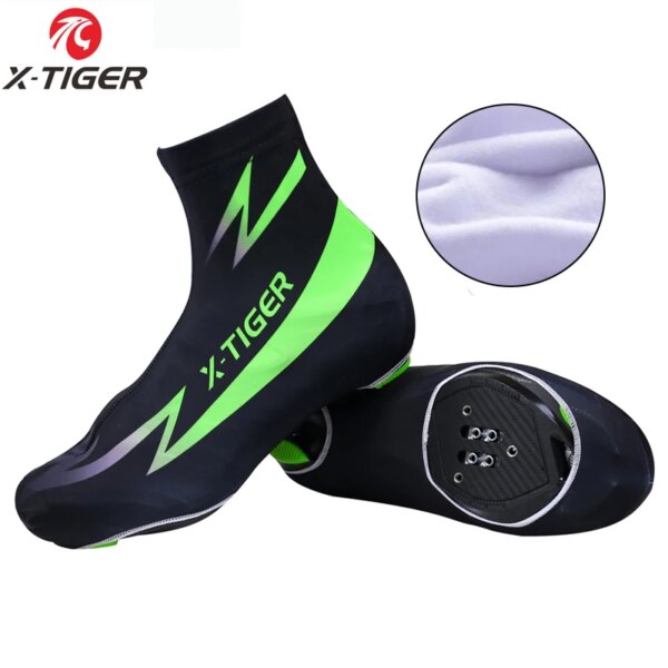 X-TIGER térmico para calzado de Ciclismo de invierno, cubrezapatos deportivos para hombre MTB, cubrezapatos para bicicleta, Cubre Ciclismo para hombre