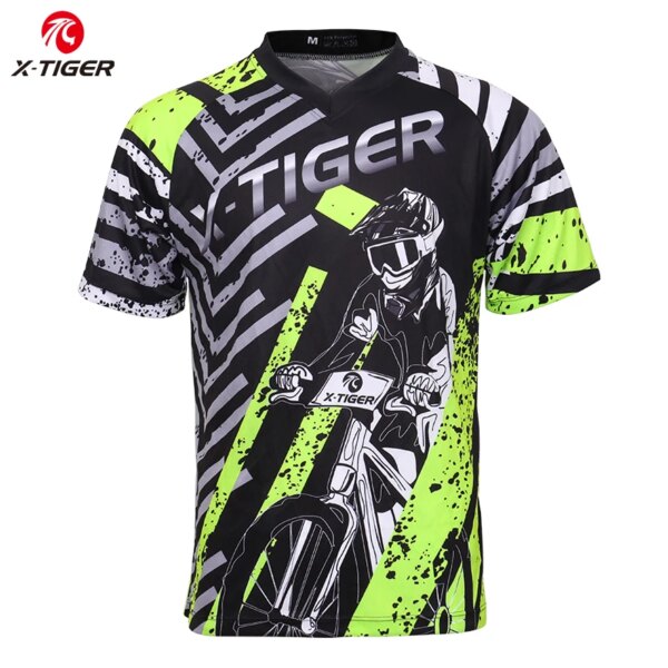 X-tiger marca camisetas para descensos 100% poliéster camisetas de ciclismo ropa para descensos camisa para bicicleta de montaña deportes de motocrós ropa de carreras