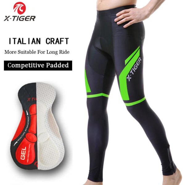 X-tiger-pantalones de ciclismo para hombre, transpirables, de otoño, pantalones con tirantes para ciclismo, acolchado de Gel 5D, de secado rápido, para descenso, Tigers