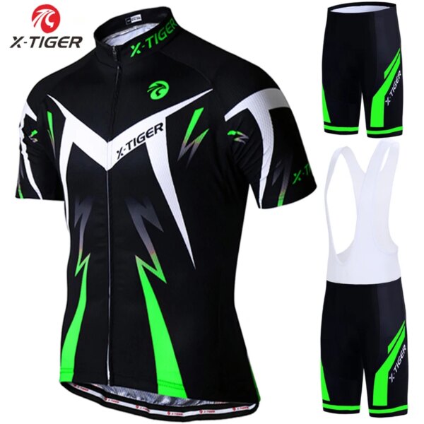 X-tiger-Conjunto de Jersey de ciclismo profesional, ropa de ciclismo de verano, ropa para bicicleta de montaña, ropa para bicicleta de montaña, traje de ciclismo