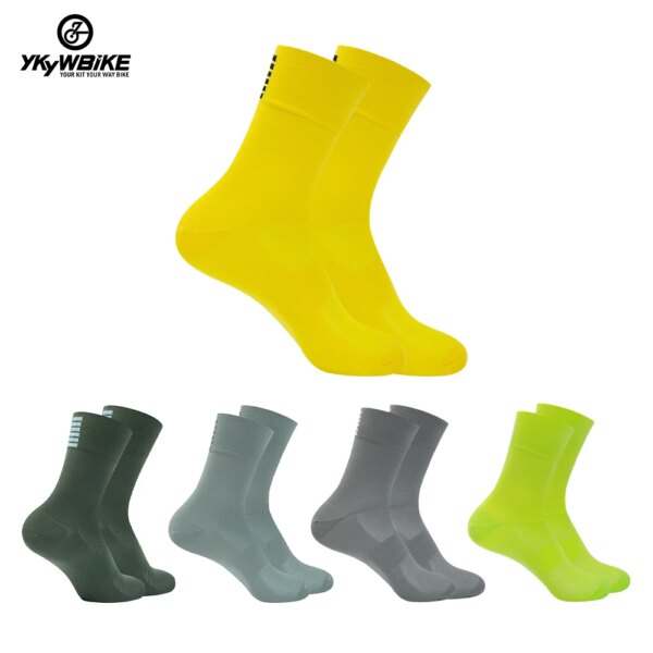 YKYW 2024 calcetines de ciclismo profesional de alta calidad para hombres y mujeres, calcetines transpirables de verano para bicicleta, carreras al aire libre, calcetines deportivos Unisex para correr