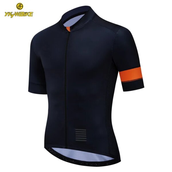 YKYW-Camiseta profesional para hombre, ropa de ciclismo de manga corta, camiseta de Color sólido para equipo de bicicleta de montaña y carretera, chaqueta transpirable para bicicleta de carrera