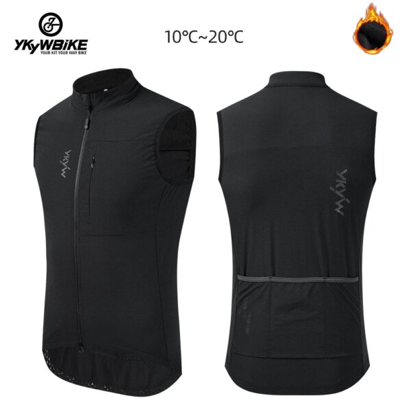 YKYW Chaleco térmico impermeable para hombres y mujeres, chaleco sin mangas de invierno, chaleco de ciclismo negro gris oliva, ropa para bicicleta, abrigo para bicicleta de montaña