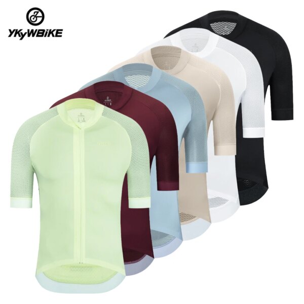 YKYWBIKE-Camiseta de ciclismo de secado rápido para verano, Maillot de manga corta para bicicleta de montaña, camisetas superiores para descenso, ropa para bicicleta de montaña