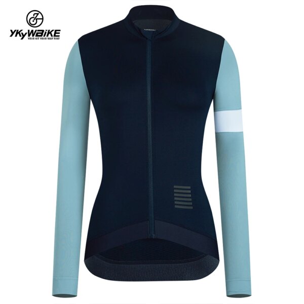 YKYWBIKE Ciclismo Jersey Mujer Ciclismo Manga Larga Secado Rápido Transpirable MTB Jerseys Carretera Bicicleta De Montaña Ropa Primavera Otoño