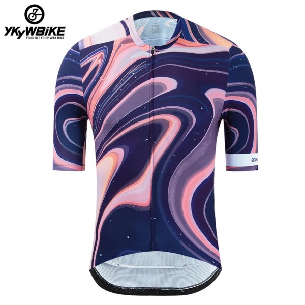 YKYWBIKE-ropa de ciclismo profesional para hombre, camisetas deportivas de manga corta para bicicleta de verano, ropa de bicicleta de carrera de equipo MBT, Jersey de ciclismo de moda