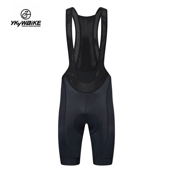 Ykywbike-pantalones cortos con pechera para ciclismo para hombre, pantalones cortos para ciclismo de montaña o de carretera, transpirables, de secado rápido, UPF 50+