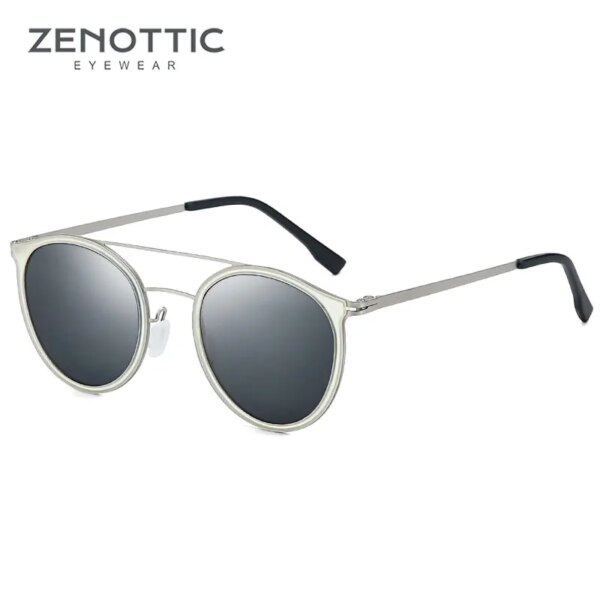 ZENOTTIC Retro piloto gafas de sol polarizadas redondas hombres mujeres Vintage Metal conducción antideslumbrante gafas de sol hombre UV400 gafas de sol