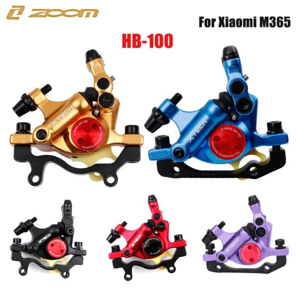 ZOOM XTECH HB100 pinzas de freno de disco hidráulico freno delantero y trasero negro rojo dorado azul púrpura para Scooter Eléctrico Xiaomi M365