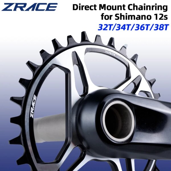 ZRACE-plato de bicicleta de montaña, 32T, 34T, 36T, 38T, rueda de cadena para SHIMANO, manivela de montaje directo, 11 y 12 velocidades, piezas de bicicleta de montaña