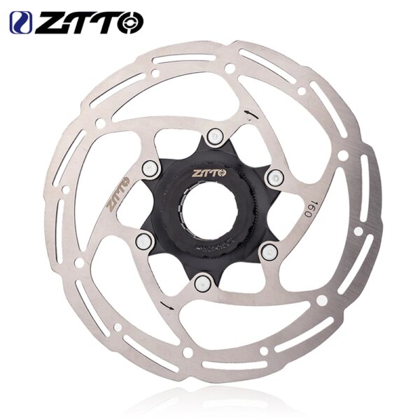 ZTTO-Rotor de freno de bicicleta, bloqueo central, montaje de cubo 140, 160, 180, 203mm, disco de acero de alta resistencia, 1,8mm para bicicleta de carretera MTB