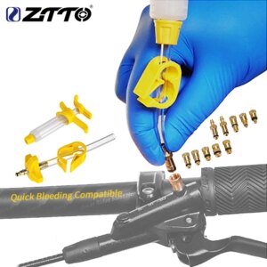 Kit de purga de frenos hidráulicos de bicicleta ZTTO, recarga Universal DOT, conector de borde de aceite de sangrado Mineral, herramientas de reparación profesionales MTB