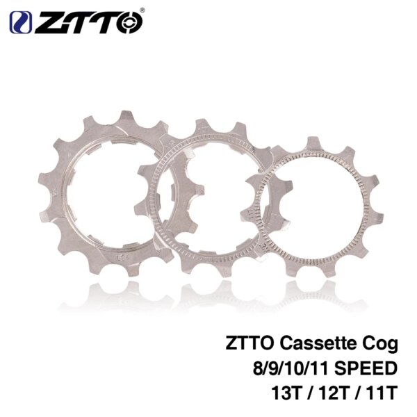 Piezas de bicicleta ZTTO MTB bicicleta de carretera Cassette Cog 8 9 10 11 velocidad 11T 12T 13T piezas de rueda libre para Cassette ZTTO K7 1 Uds