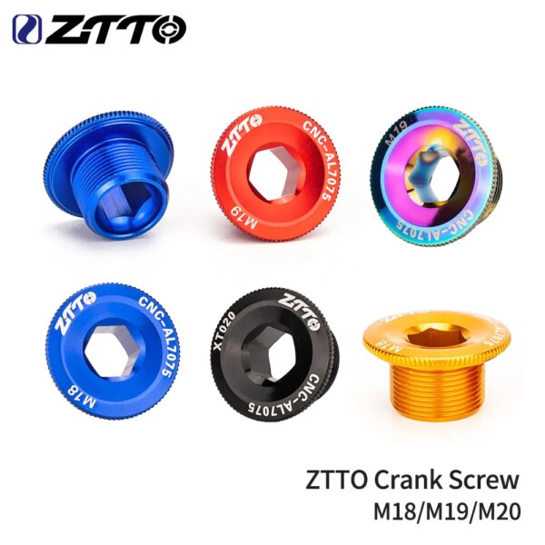 ZTTO-tornillos de bielas para bicicleta de montaña CNC, M18, M19, M20, tapa de soporte inferior de aleación de aluminio, perno de brazo de manivela, accesorios de piezas de bicicleta