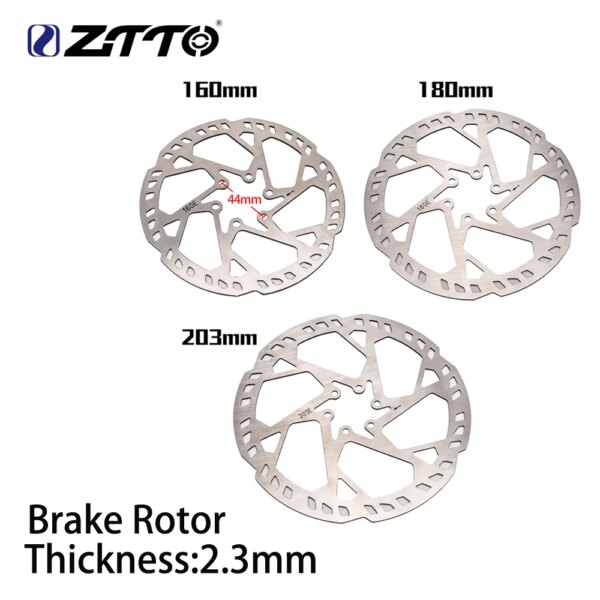 ZTTO MTB bicicleta de montaña 160mm 180mm 203mm Kits de Rotor de freno con 6 pernos 2,3 m de espesor Rotores de freno hidráulico piezas de bicicleta