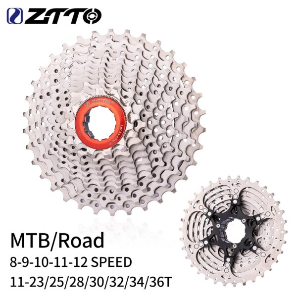 ZTTO-Cassette para bicicleta de montaña, piñón plegable de 8, 9, 10, 11 y 12 velocidades, 11-23/25/28/30/32/34/36T, 8s, 9s, 10s, 11s