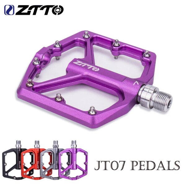 ZTTO MTB Pedal plano ultraligero CNC aleación de aluminio AM Enduro bicicleta rodamientos suaves 9/16 hilo para bicicleta de montaña de grava JT07