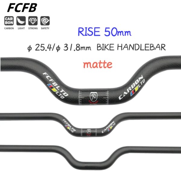 Manillar de carbono para bicicletas BMX, solo se traga el manillar de ciclismo mate de pequeño calibre 25,4/31,8mm * 380-740mm